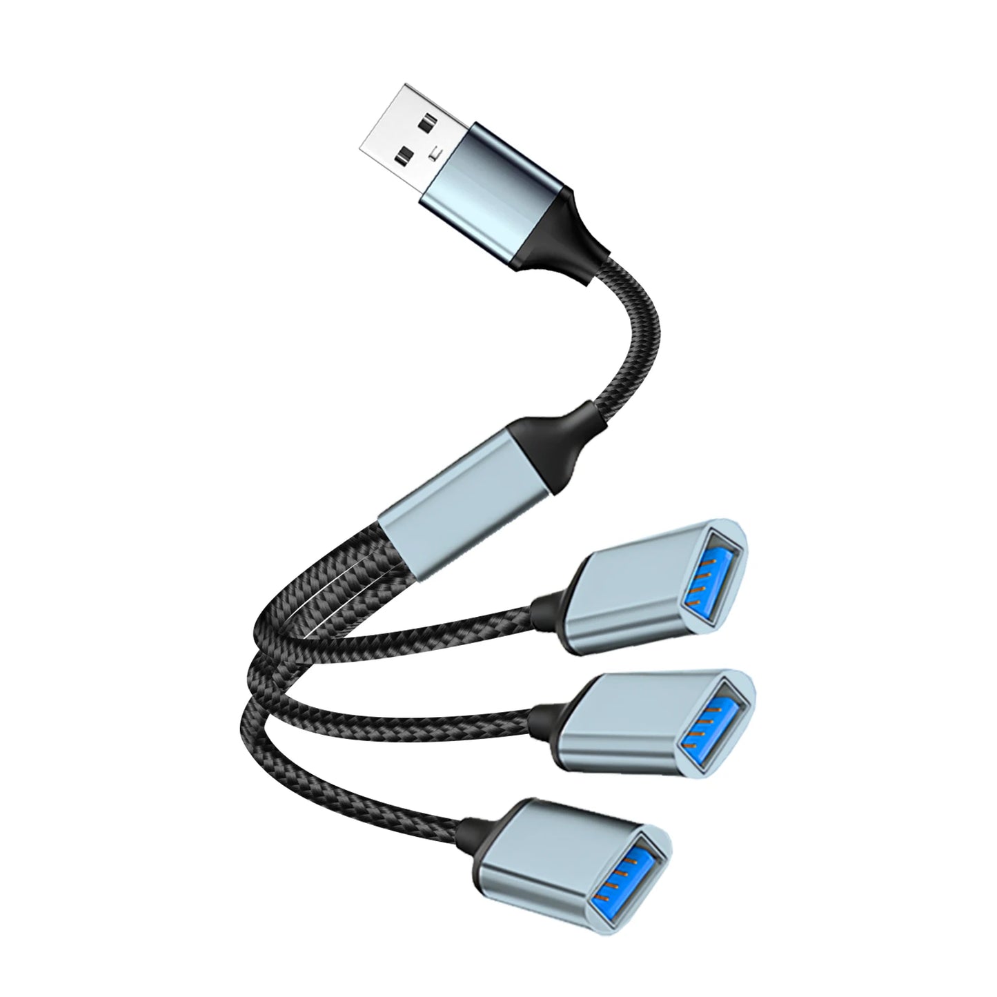 USB Splitter Cable 1 in 3 Out,Usb-A Expansion Hub, Multi USB Port Expansion Converter for Car, PC