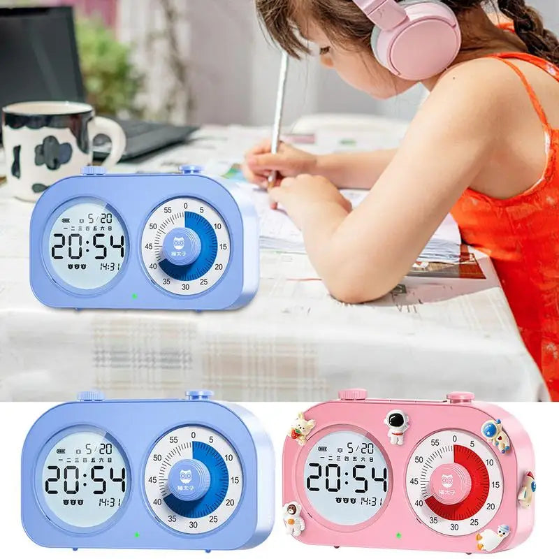 60 Minute Visual Timer Dual Display Kids Visual Timer With Night Ligh Silent Countdown Timer Multipurpose Desk Timer For Cooking