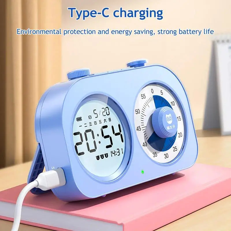 60 Minute Visual Timer Dual Display Kids Visual Timer With Night Ligh Silent Countdown Timer Multipurpose Desk Timer For Cooking