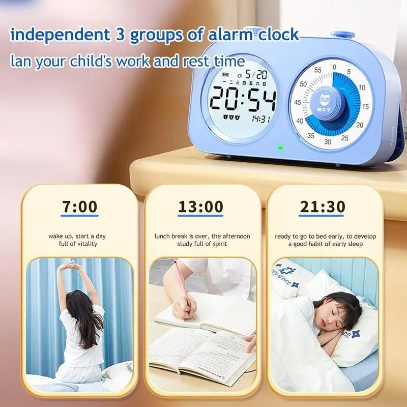 60 Minute Visual Timer Dual Display Kids Visual Timer With Night Ligh Silent Countdown Timer Multipurpose Desk Timer For Cooking