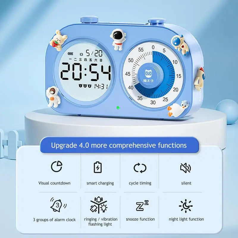 60 Minute Visual Timer Dual Display Kids Visual Timer With Night Ligh Silent Countdown Timer Multipurpose Desk Timer For Cooking