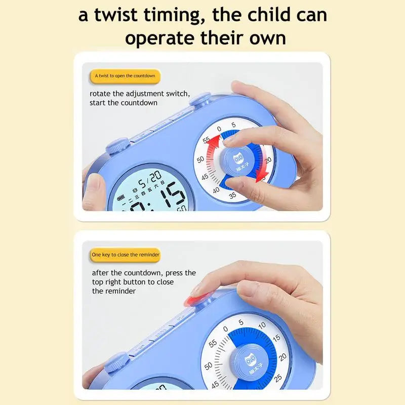 60 Minute Visual Timer Dual Display Kids Visual Timer With Night Ligh Silent Countdown Timer Multipurpose Desk Timer For Cooking