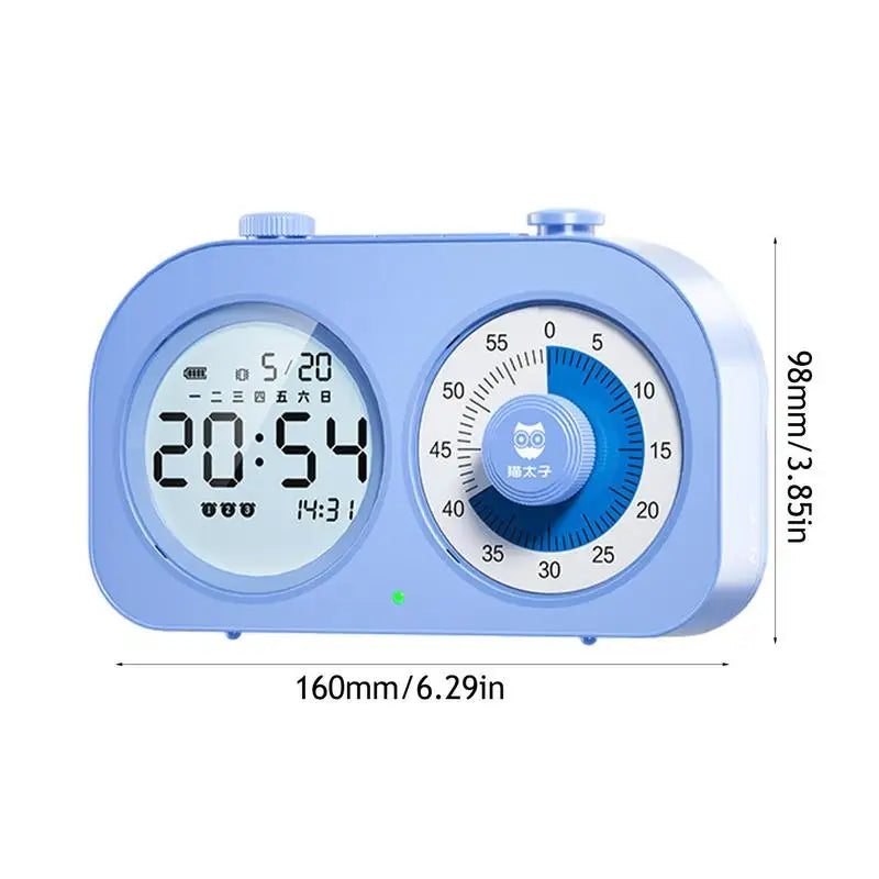 60 Minute Visual Timer Dual Display Kids Visual Timer With Night Ligh Silent Countdown Timer Multipurpose Desk Timer For Cooking