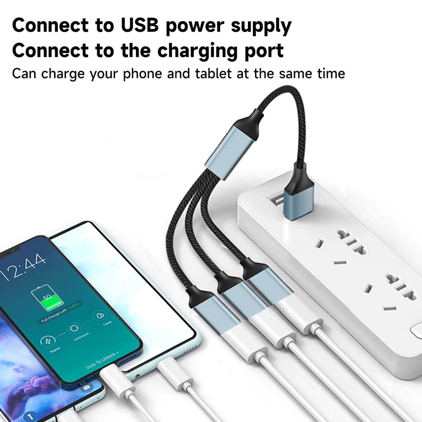 USB Splitter Cable 1 in 3 Out,Usb-A Expansion Hub, Multi USB Port Expansion Converter for Car, PC