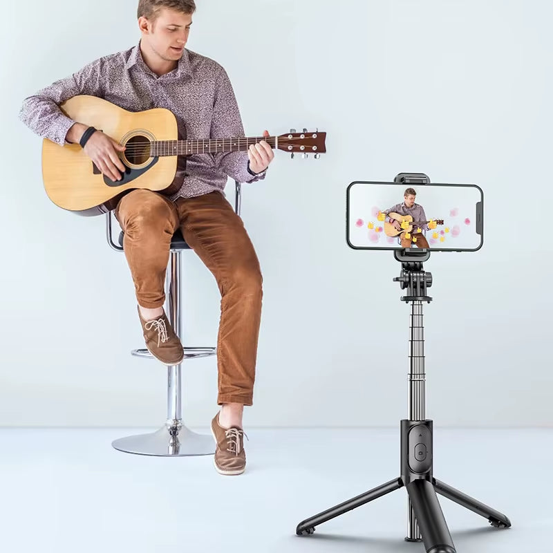 Self Portrait Pole Tripod with Lighting Self Portrait Pole with Wireless Remote Control Portable Mobile Phone Tripod Color Box