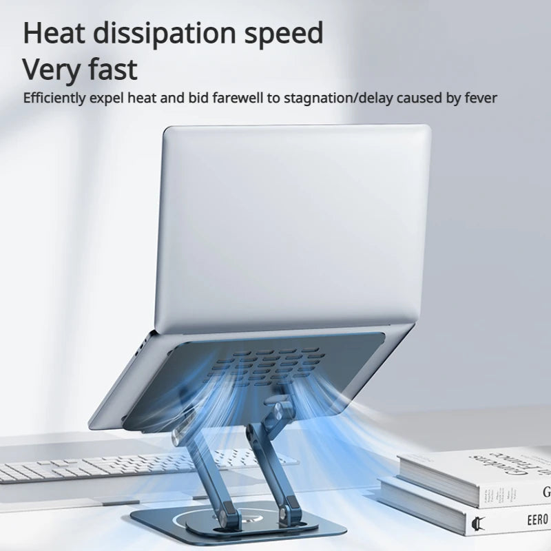 Baseus Laptop Stand 360° Rotating Table Holder Folding Aluminum Alloy Computer Support Storage Rack Adjustable Portable Bracket
