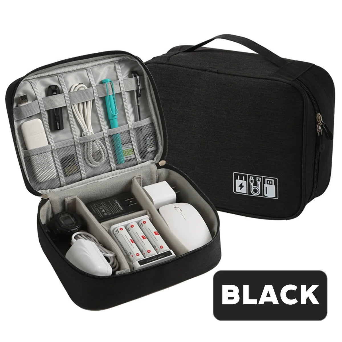 Cable Storage Bag Waterproof Digital Electronic Organizer Portable USB Data Line Charger Plug Storage Bag Travel Cable Organizer