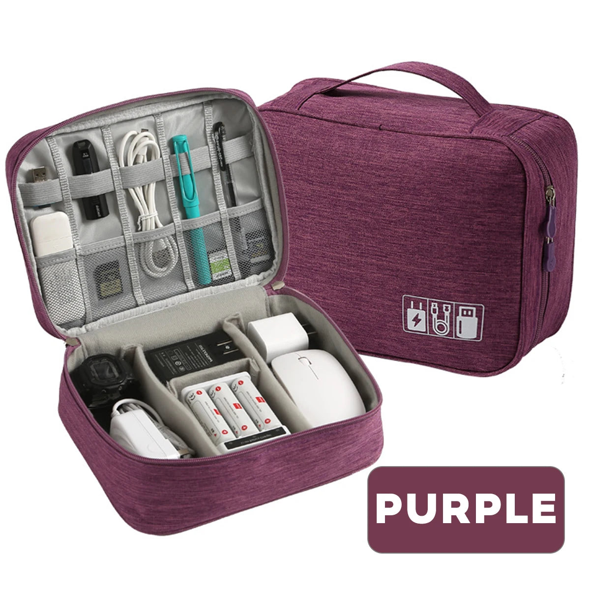 Cable Storage Bag Waterproof Digital Electronic Organizer Portable USB Data Line Charger Plug Storage Bag Travel Cable Organizer