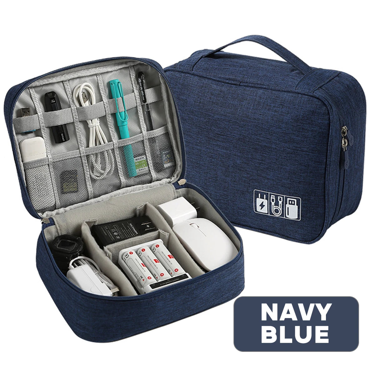 Cable Storage Bag Waterproof Digital Electronic Organizer Portable USB Data Line Charger Plug Storage Bag Travel Cable Organizer