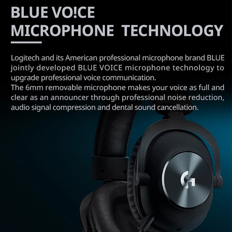 Logitech G PRO X Gaming Headset Gaming Wired Headset 7.1 Surround Sound USB Desktop PC Headset Noise Cancelling Microphone