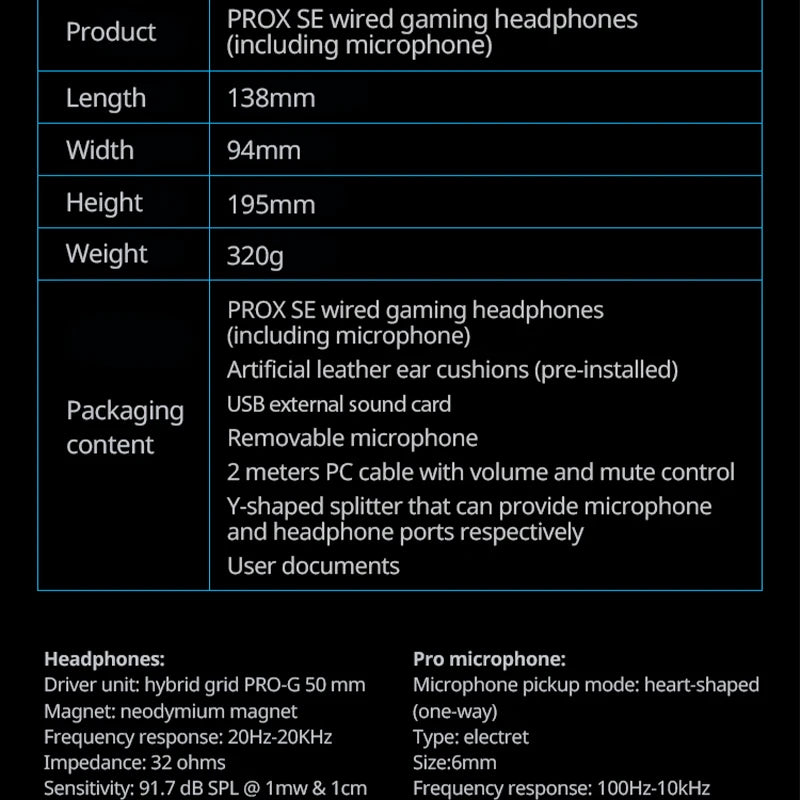 Logitech G PRO X Gaming Headset Gaming Wired Headset 7.1 Surround Sound USB Desktop PC Headset Noise Cancelling Microphone