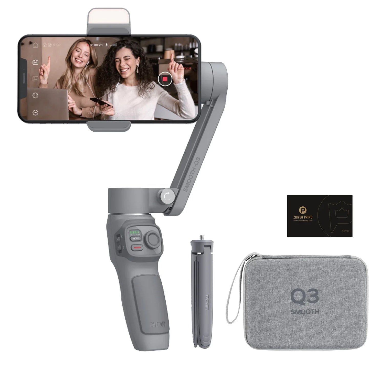 ZHIYUN SMOOTH Q3 Gimbal Smartphone 3-Axis Phone Gimbals Portable Stabilizer for iPhone 16 pro max/Xiaomi/Huawei