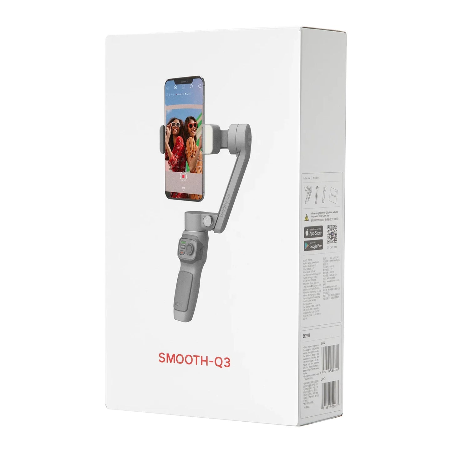 ZHIYUN SMOOTH Q3 Gimbal Smartphone 3-Axis Phone Gimbals Portable Stabilizer for iPhone 16 pro max/Xiaomi/Huawei