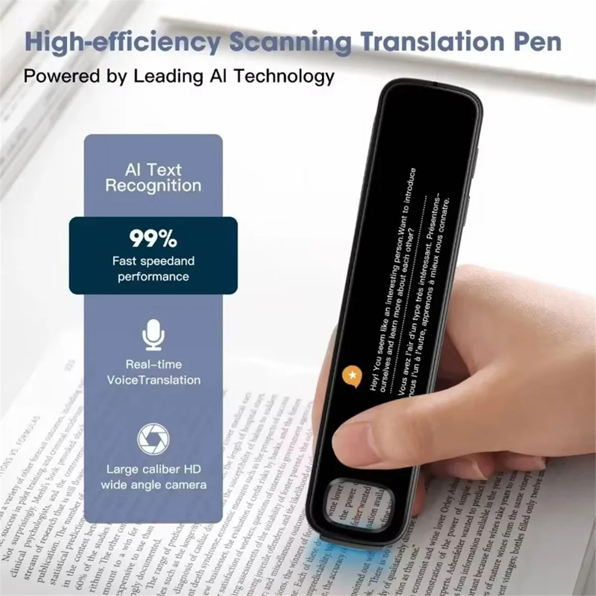 NEW New X10B Point Reading Translation Pen Online AI Translator 142 Language Read Scan Voice Translation Pen English Learn