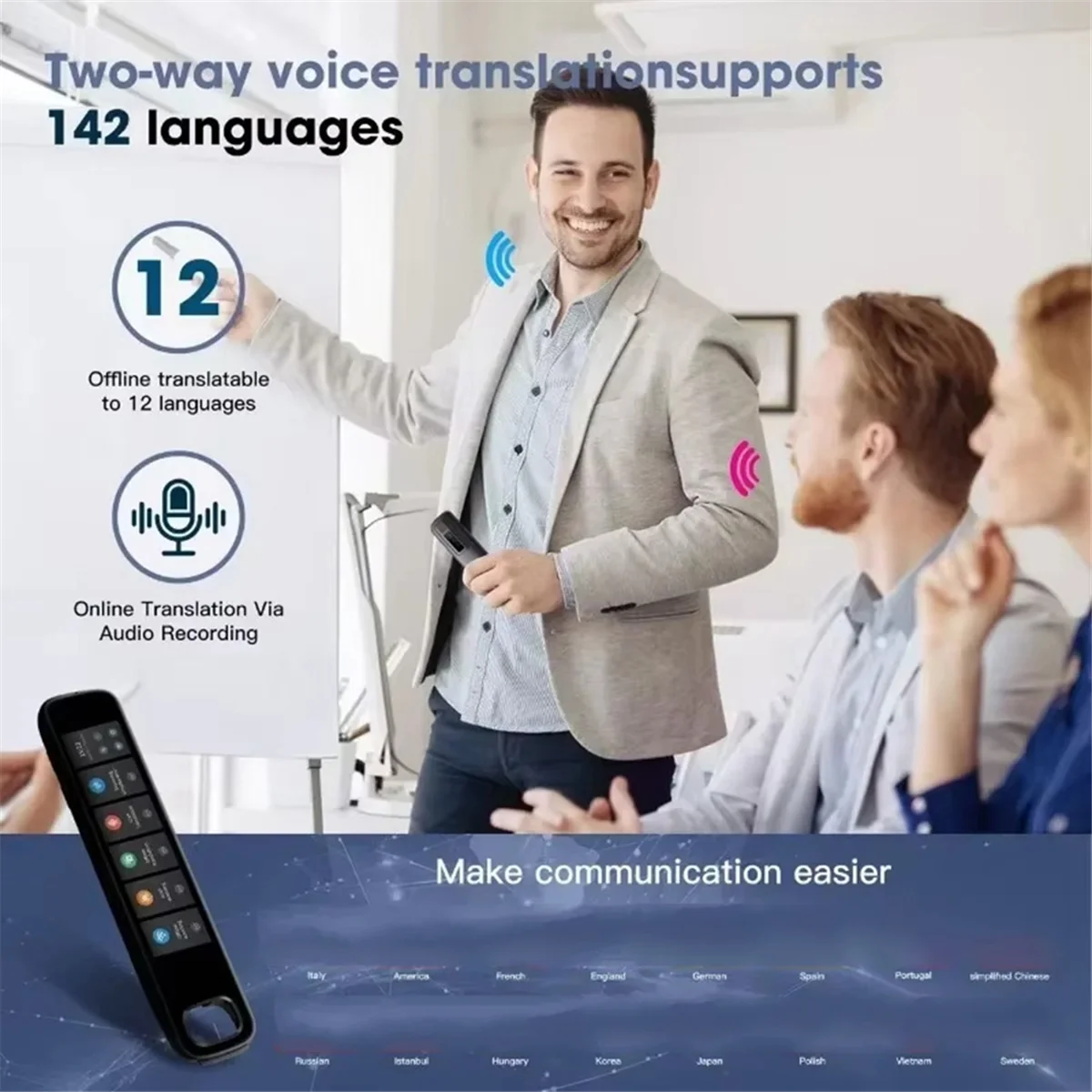 NEW New X10B Point Reading Translation Pen Online AI Translator 142 Language Read Scan Voice Translation Pen English Learn