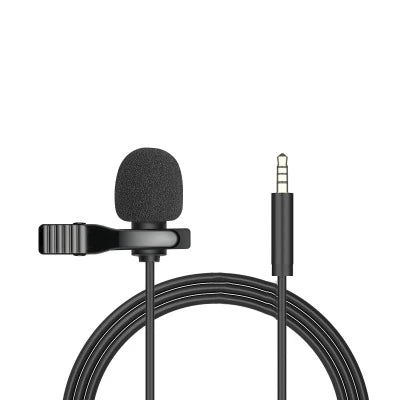 Portable Mini Lavalier Microphone Condenser Clip-on Lapel Mic Wired 3.5mm USB Microfon For Mobile Phone Laptops PC DSLR Camera