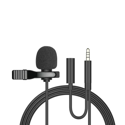 Portable Mini Lavalier Microphone Condenser Clip-on Lapel Mic Wired 3.5mm USB Microfon For Mobile Phone Laptops PC DSLR Camera