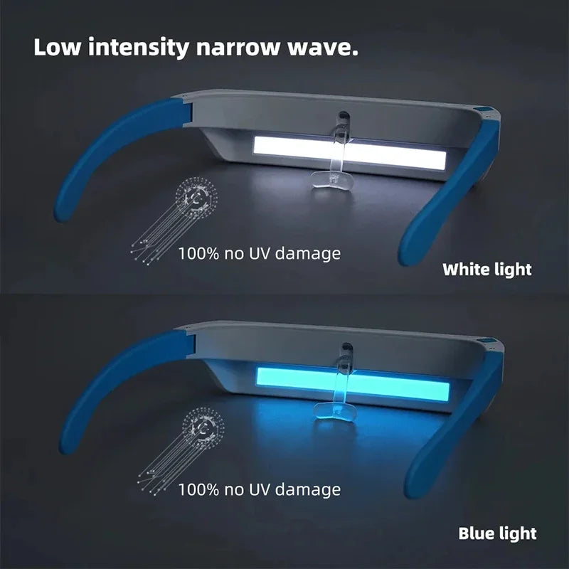 SAD Light Therapy Glasses Anti-Aging Eyes Fatigue Relief Relaxation Relieve Dark Circles Phototherapy Eye Massage Beauty Device