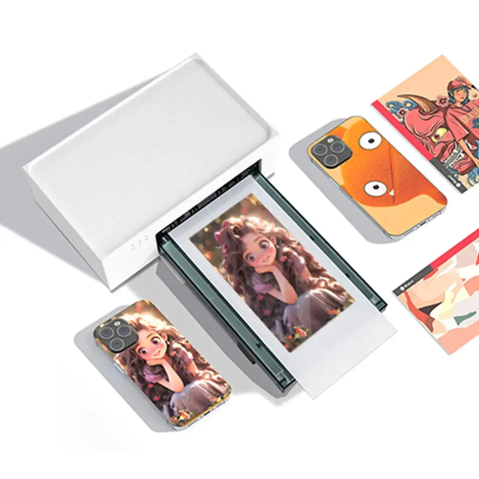 Small Photo Printer Customizable Mobile Phone Back Skin Sticker Printer for Film Cutting Machine DIY Colorful Photo Printing