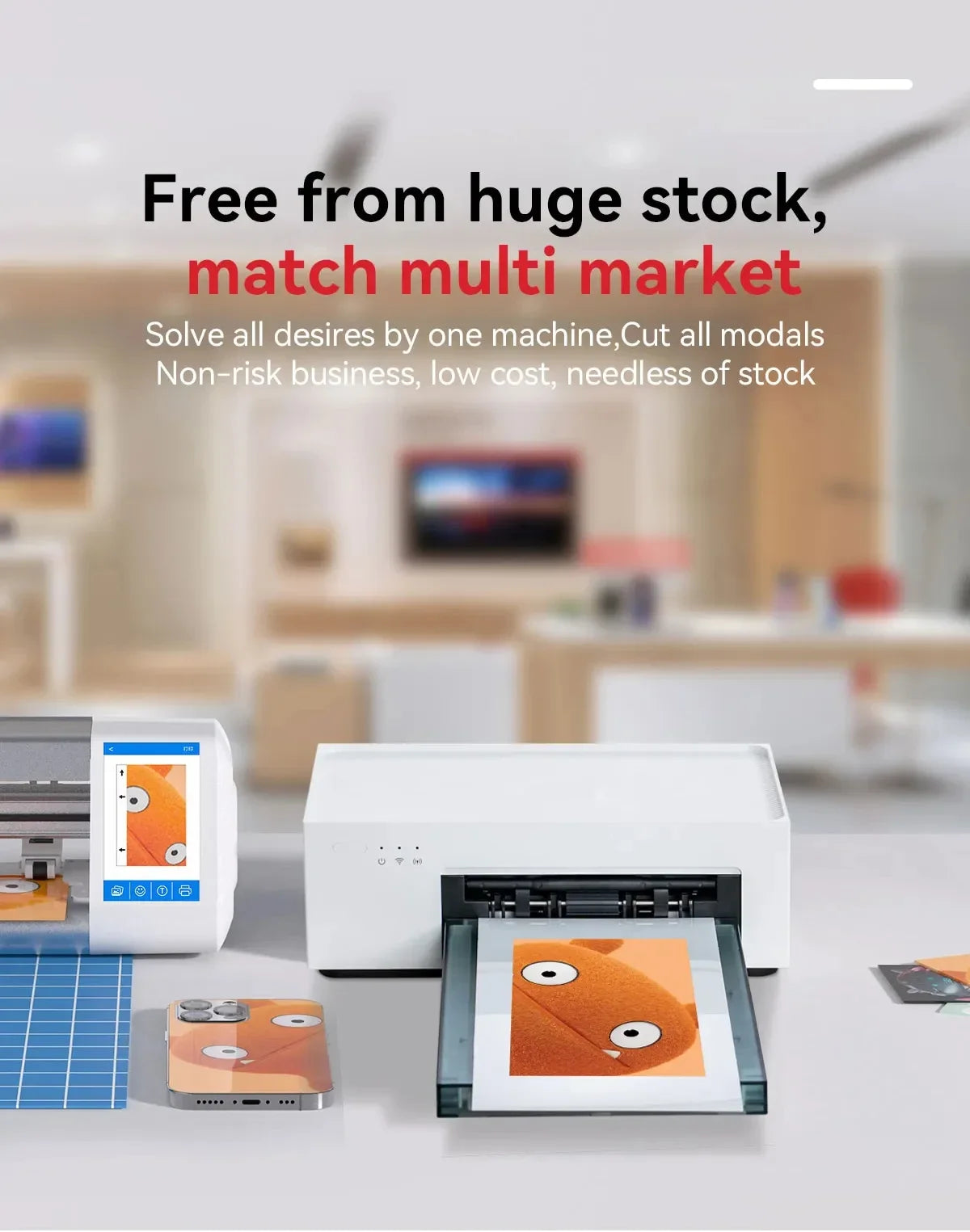 Small Photo Printer Customizable Mobile Phone Back Skin Sticker Printer for Film Cutting Machine DIY Colorful Photo Printing