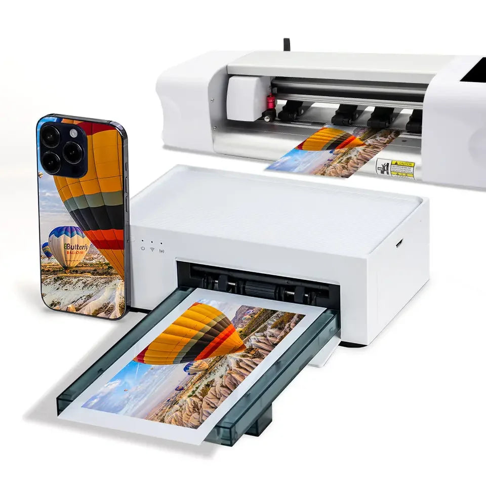 Small Photo Printer Customizable Mobile Phone Back Skin Sticker Printer for Film Cutting Machine DIY Colorful Photo Printing