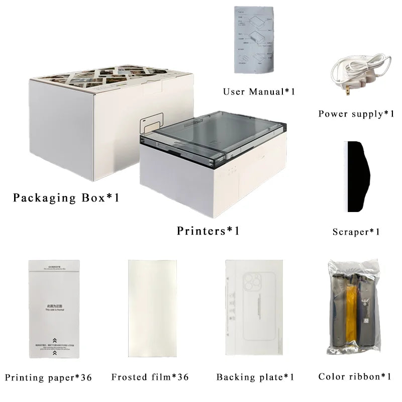 Small Photo Printer Customizable Mobile Phone Back Skin Sticker Printer for Film Cutting Machine DIY Colorful Photo Printing
