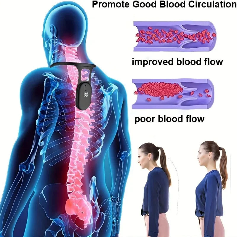 Smart Posture Corrector Miicro Vibration Posture Training Reminder Sensor Back Posture Neck Hump Corrector for Adult Kids