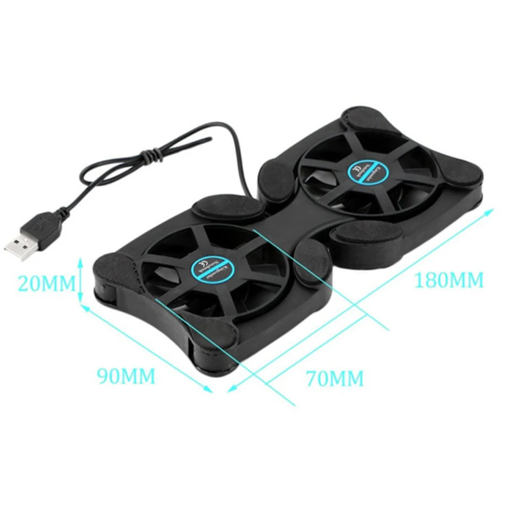 USB Fan Cooler 2 Fan Double Cooling Charging Board Suitable For Portable Computer Notebook