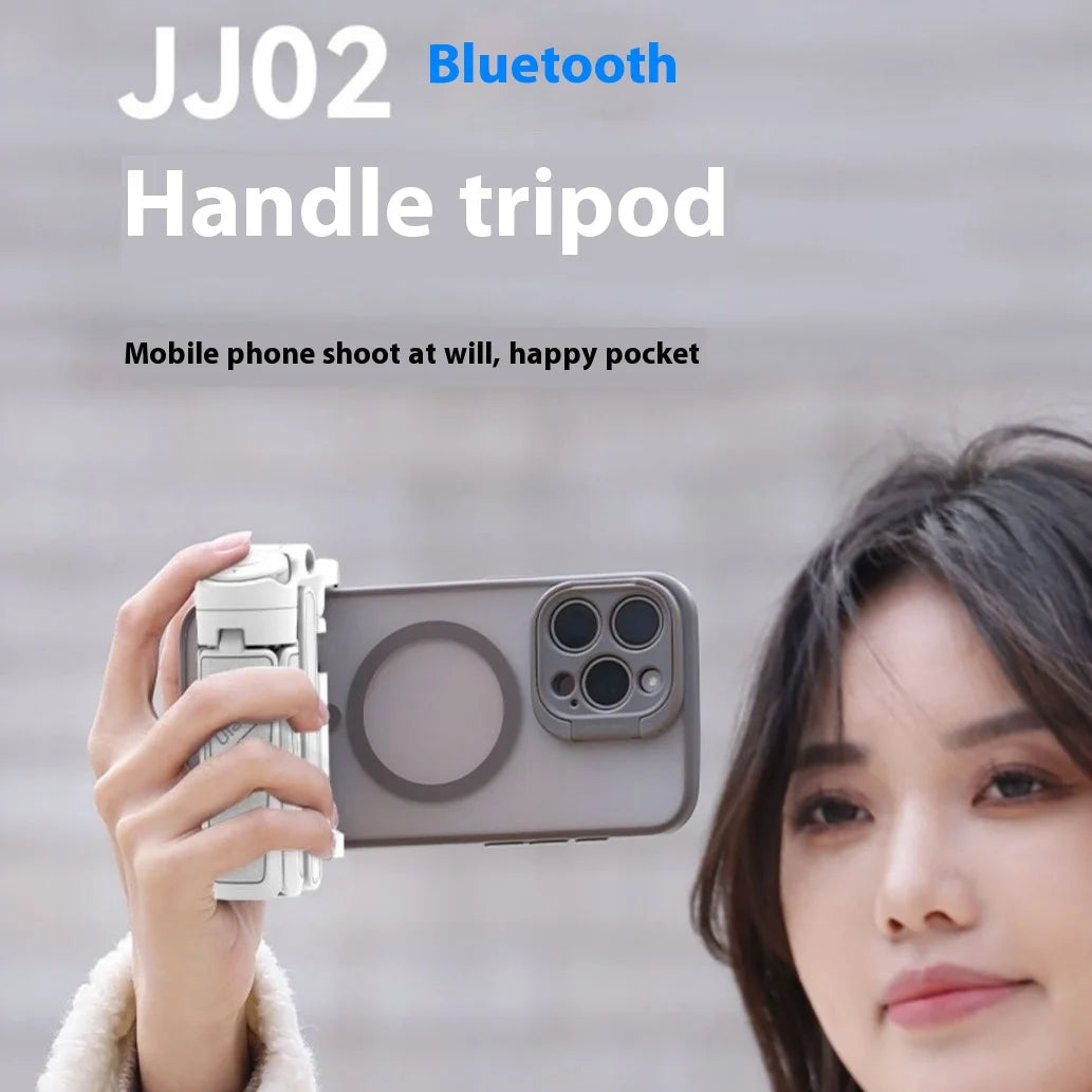 Ulanzi JJ02 Tripod Support 4 Section Stretchable Bluetooth Selfie Stick Custom Rotating Handle Pole Selfie Grip For iPhone15 16