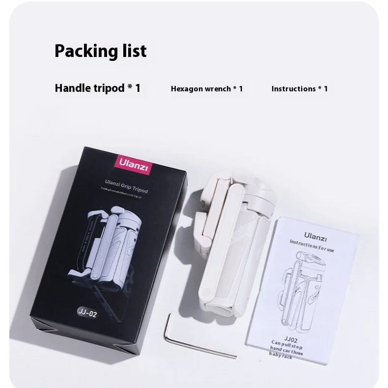 Ulanzi JJ02 Tripod Support 4 Section Stretchable Bluetooth Selfie Stick Custom Rotating Handle Pole Selfie Grip For iPhone15 16