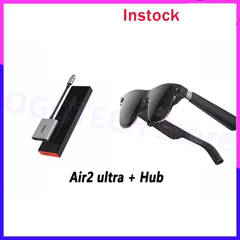 XREAL Air 2 Ultra Smart AR Glasses 6 DoF 52° Fov 4K 3D HD 385'' Giant Screen View Nreal Air2 Ultra Tracking Smart Glasses