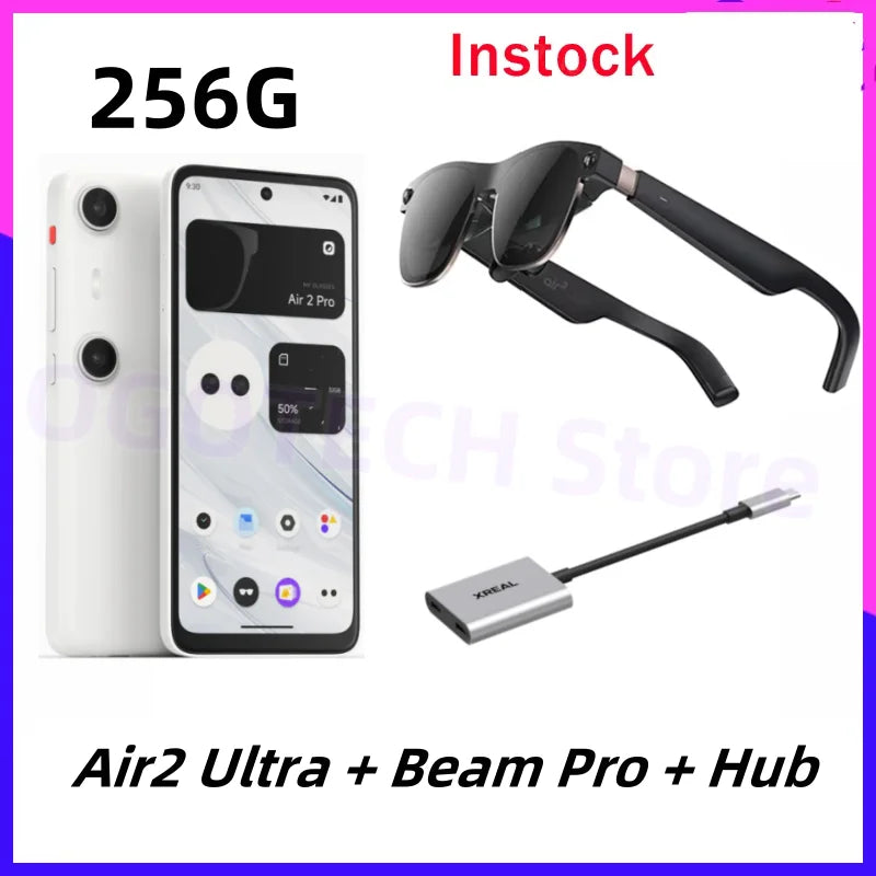 XREAL Air 2 Ultra Smart AR Glasses 6 DoF 52° Fov 4K 3D HD 385'' Giant Screen View Nreal Air2 Ultra Tracking Smart Glasses