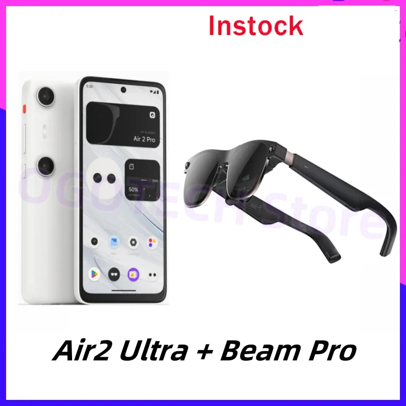 XREAL Air 2 Ultra Smart AR Glasses 6 DoF 52° Fov 4K 3D HD 385'' Giant Screen View Nreal Air2 Ultra Tracking Smart Glasses