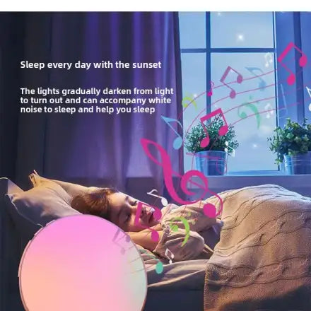 Simulated Sunrise Nature Wake-Up Light Dormitory Wake-Up Light Timed Light Sunrise Alarm Clock Wake up Early Handy Gadget