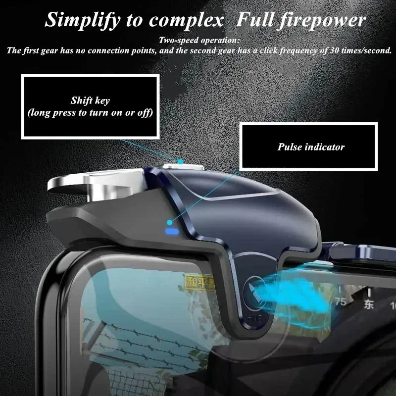 AK03 MEMO Mobile Phone ABS L1R1 PUBG Gaming Trigger Gamepad Joystick Controller with Cooling Fan Game Set for Iphone IOS Android