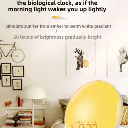 Simulated Sunrise Nature Wake-Up Light Dormitory Wake-Up Light Timed Light Sunrise Alarm Clock Wake up Early Handy Gadget