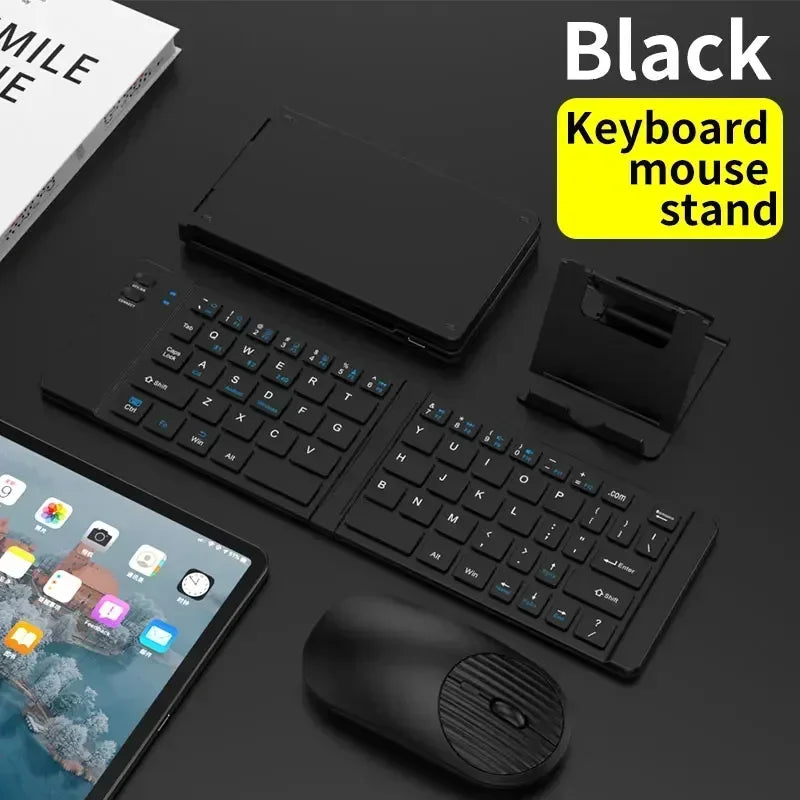 Mini Wireless Keyboard and Mouse Bluetooth Portable Folding Keyboards 2.4G for Windows Android IOS Tablet Ipad Phone