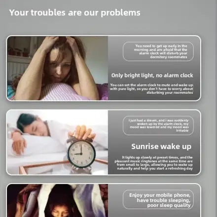 Simulated Sunrise Nature Wake-Up Light Dormitory Wake-Up Light Timed Light Sunrise Alarm Clock Wake up Early Handy Gadget