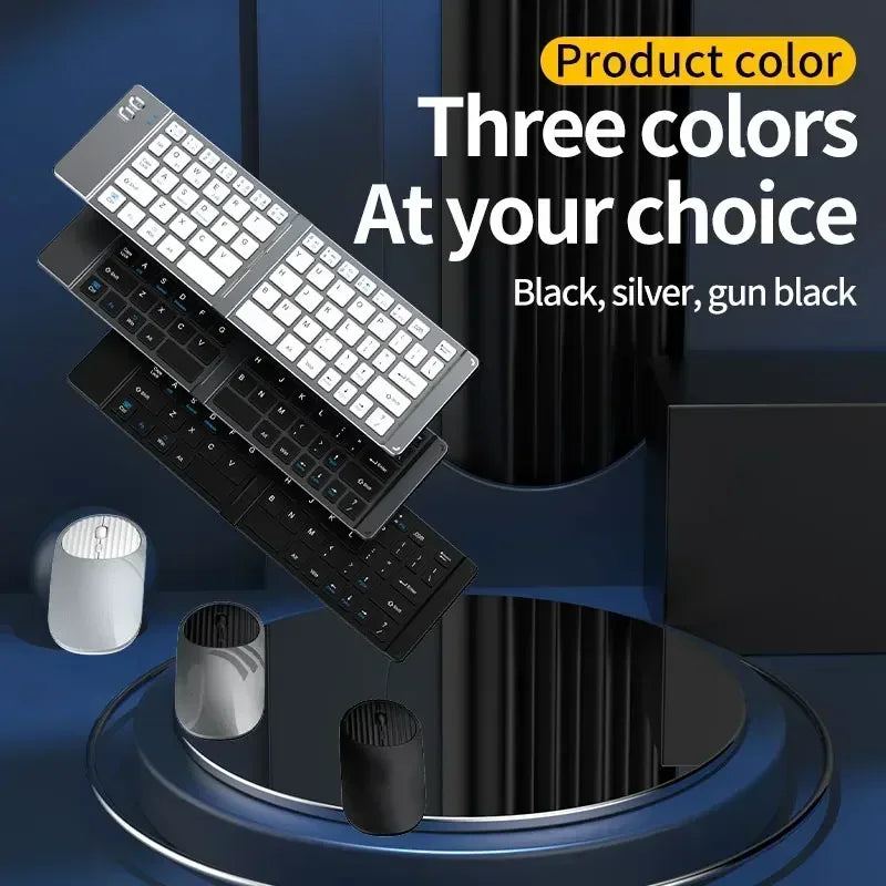 Mini Wireless Keyboard and Mouse Bluetooth Portable Folding Keyboards 2.4G for Windows Android IOS Tablet Ipad Phone