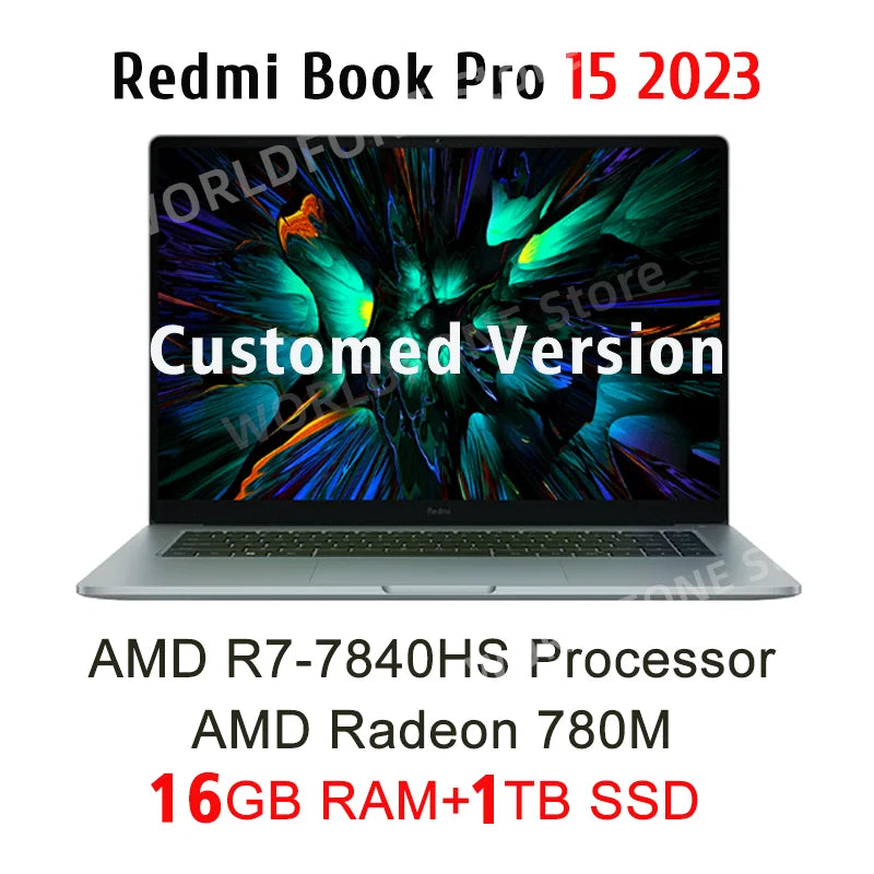 Xiaomi Redmi Book Pro 15 Laptop Ryzen R5-7640HS/R7-7840HS AMD 780M/760M 16G RAM 512G/1T 15.6Inch 3.2K 120Hz New Mi Notebook