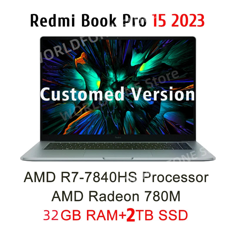 Xiaomi Redmi Book Pro 15 Laptop Ryzen R5-7640HS/R7-7840HS AMD 780M/760M 16G RAM 512G/1T 15.6Inch 3.2K 120Hz New Mi Notebook