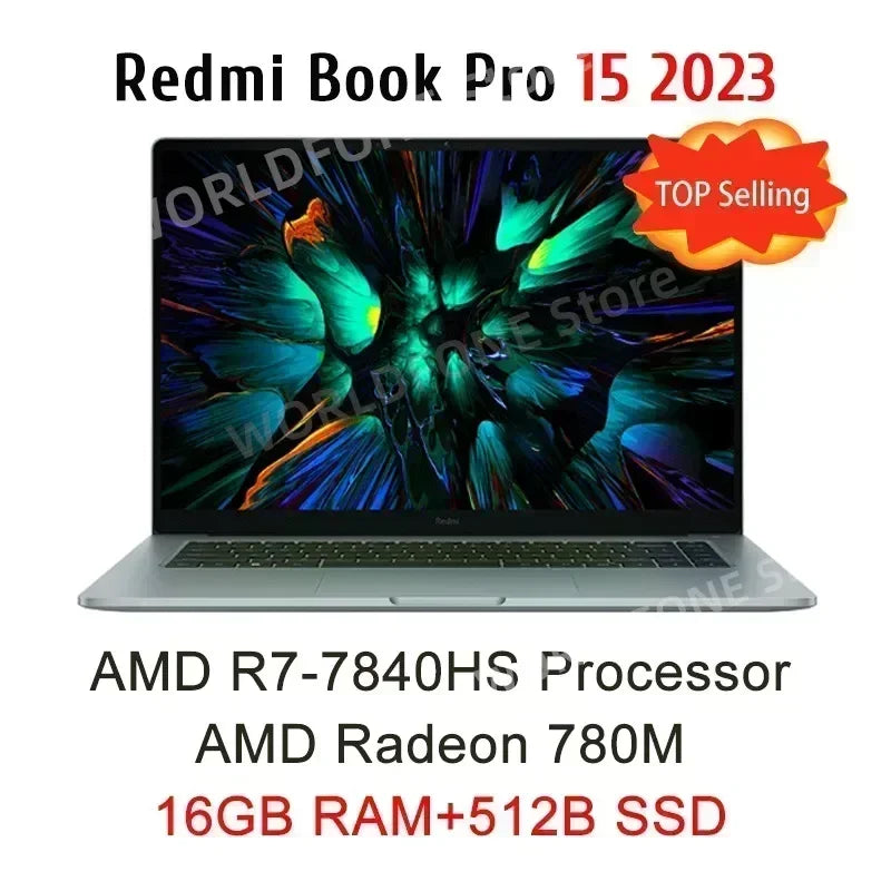 Xiaomi Redmi Book Pro 15 Laptop Ryzen R5-7640HS/R7-7840HS AMD 780M/760M 16G RAM 512G/1T 15.6Inch 3.2K 120Hz New Mi Notebook