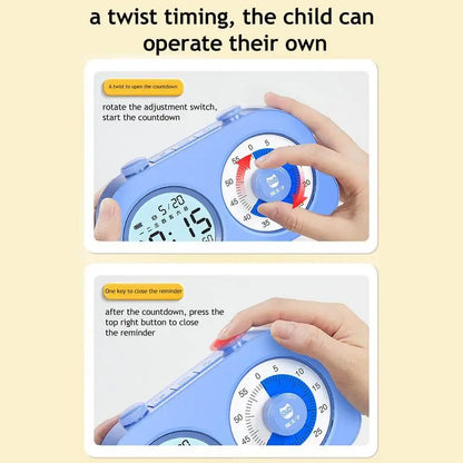 60 Minute Visual Timer Dual Display Kids Visual Timer With Night Ligh Silent Countdown Timer Multipurpose Desk Timer For Cooking