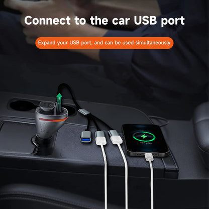 USB Splitter Cable 1 in 3 Out,Usb-A Expansion Hub, Multi USB Port Expansion Converter for Car, PC