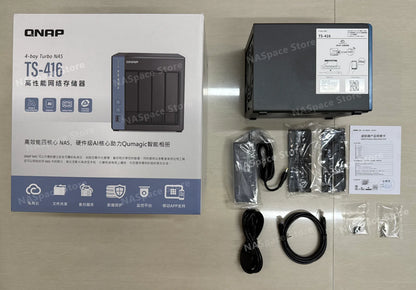QNAP TS-416 4-bay 4GB NAS Enclosure Network Storage Device Nas Server Cortex A55 quad-core/built-in NPU (Diskless)