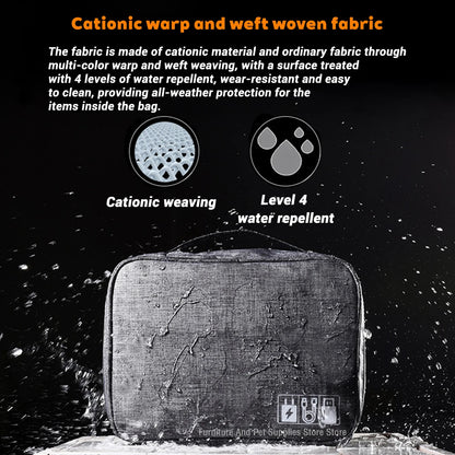 Cable Storage Bag Waterproof Digital Electronic Organizer Portable USB Data Line Charger Plug Storage Bag Travel Cable Organizer