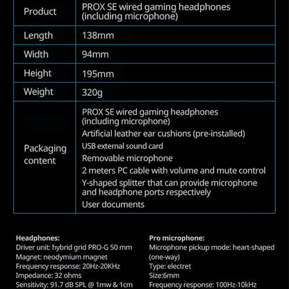 Logitech G PRO X Gaming Headset Gaming Wired Headset 7.1 Surround Sound USB Desktop PC Headset Noise Cancelling Microphone
