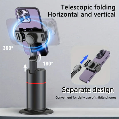 P02 Auto Face Tracking Tripod Auto Tracking Phone Holder Horizontal and Vertical Screen Switching 360° Rotating Phone Holder