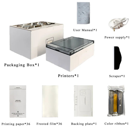 Small Photo Printer Customizable Mobile Phone Back Skin Sticker Printer for Film Cutting Machine DIY Colorful Photo Printing