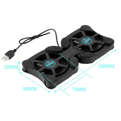 USB Fan Cooler 2 Fan Double Cooling Charging Board Suitable For Portable Computer Notebook